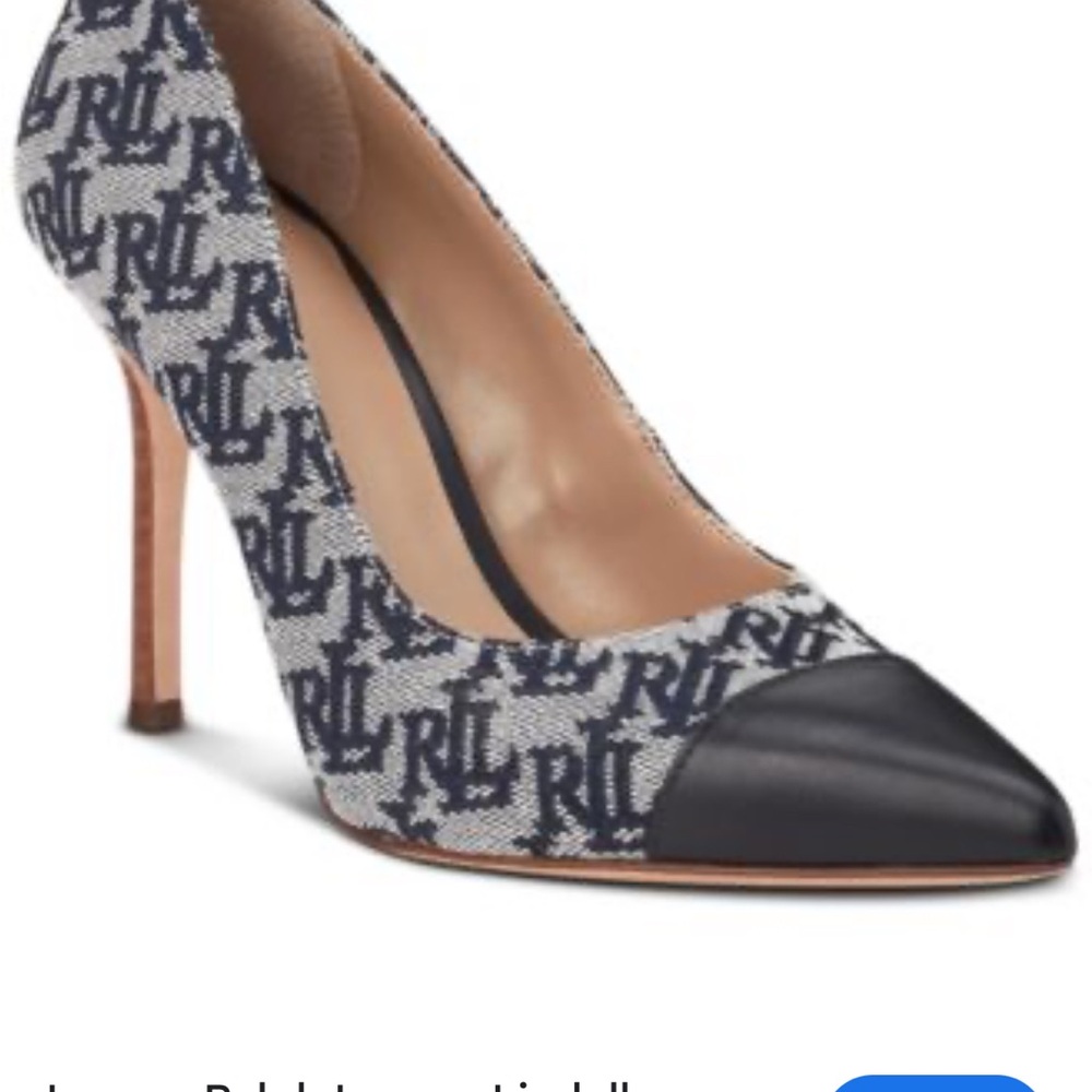 Ralph Lauren Black and Tan Heels - Picture 8 of 8